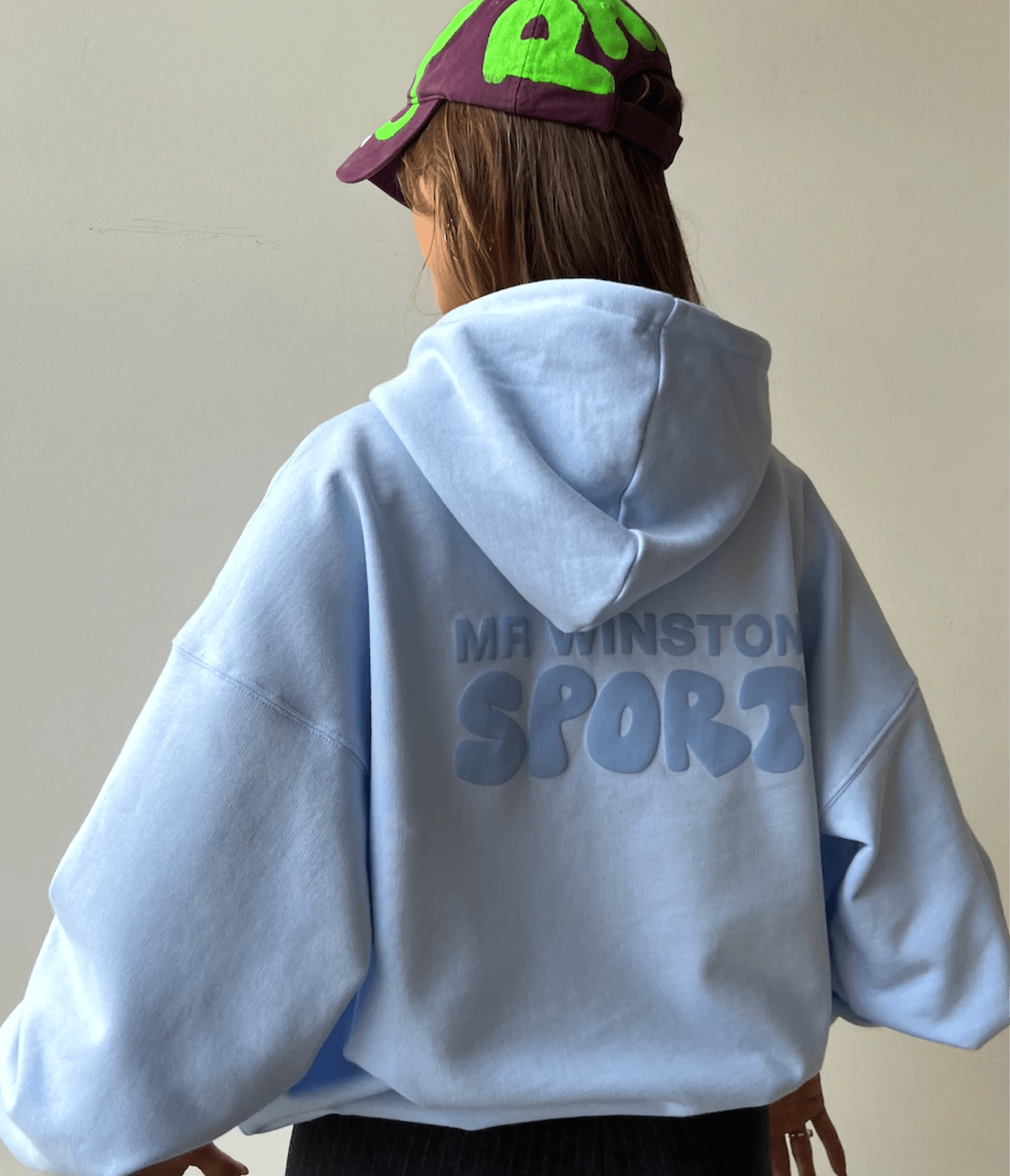 Mr Winston Puff Hoodie Powder Blue