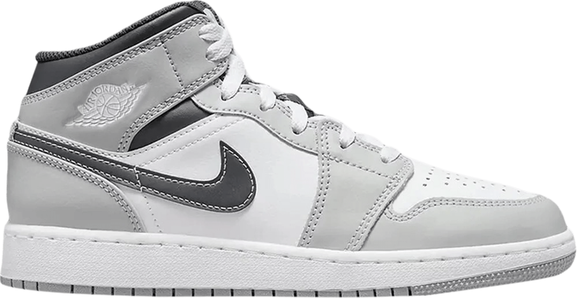 Nike Air Jordan 1 Mid Light Smoke Grey (GS) Women's