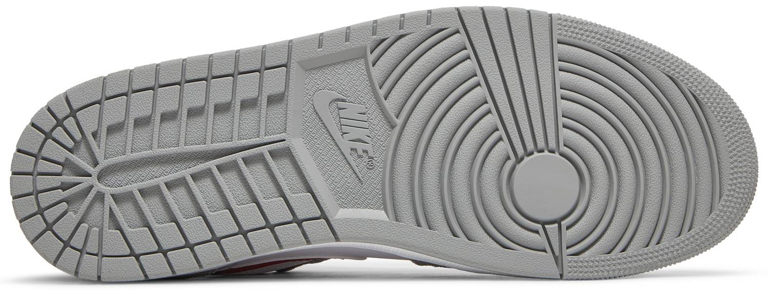 Men's Nike Air Jordan 1 Low SE Light Smoke Grey Gym Red