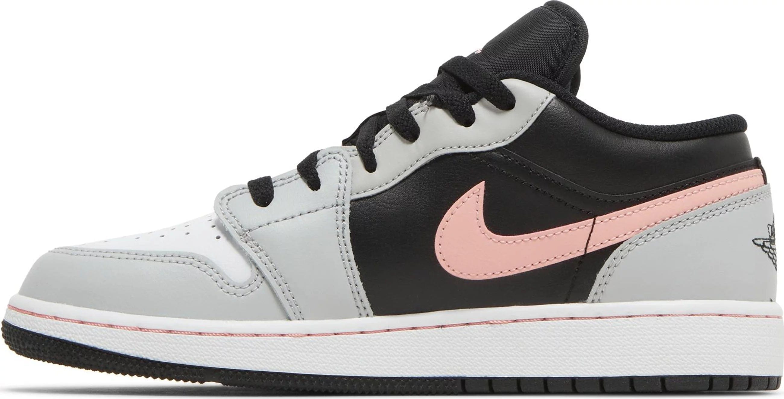 Nike Air Jordan 1 Low Black Grey Pink (GS) Women's