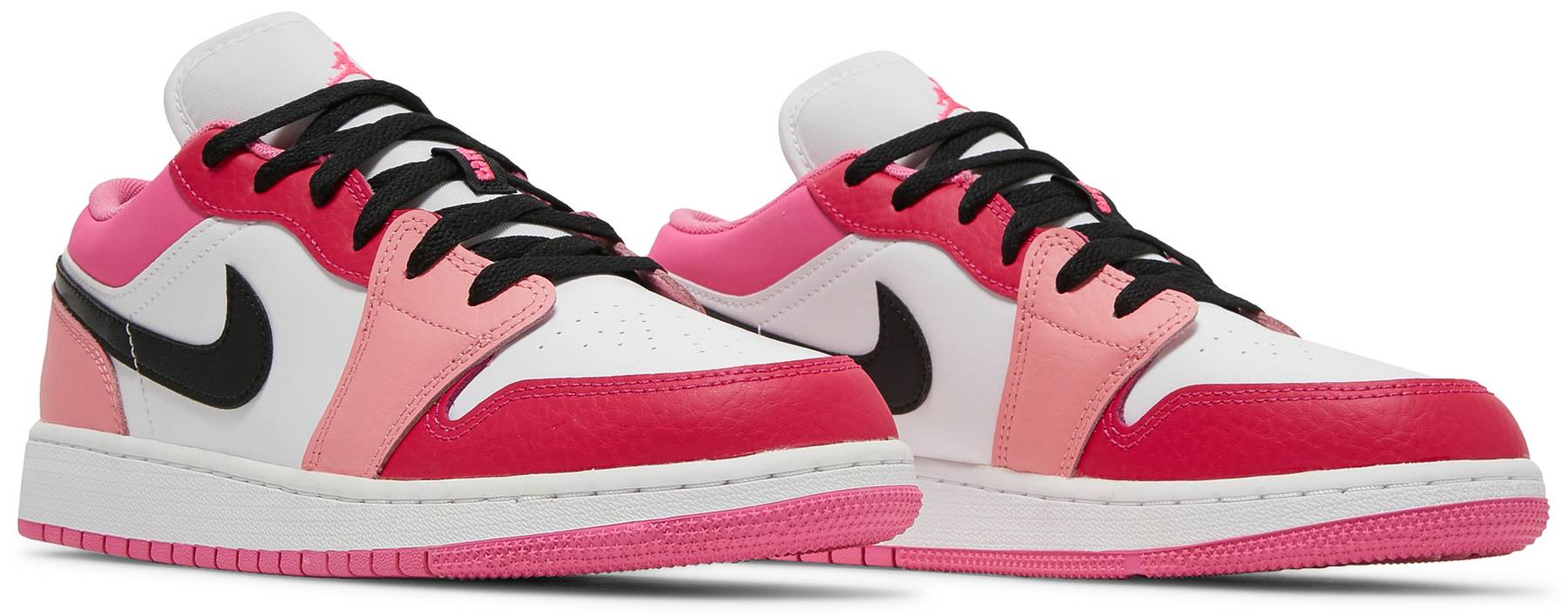 Pink and on sale white jordans womens