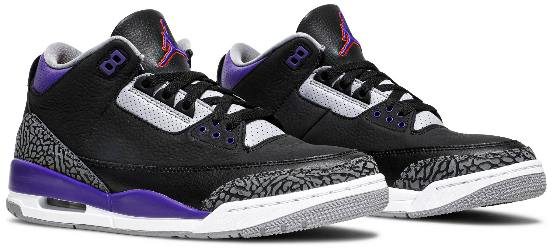 Nike Air Jordan 3 Retro Black Court Purple Men's