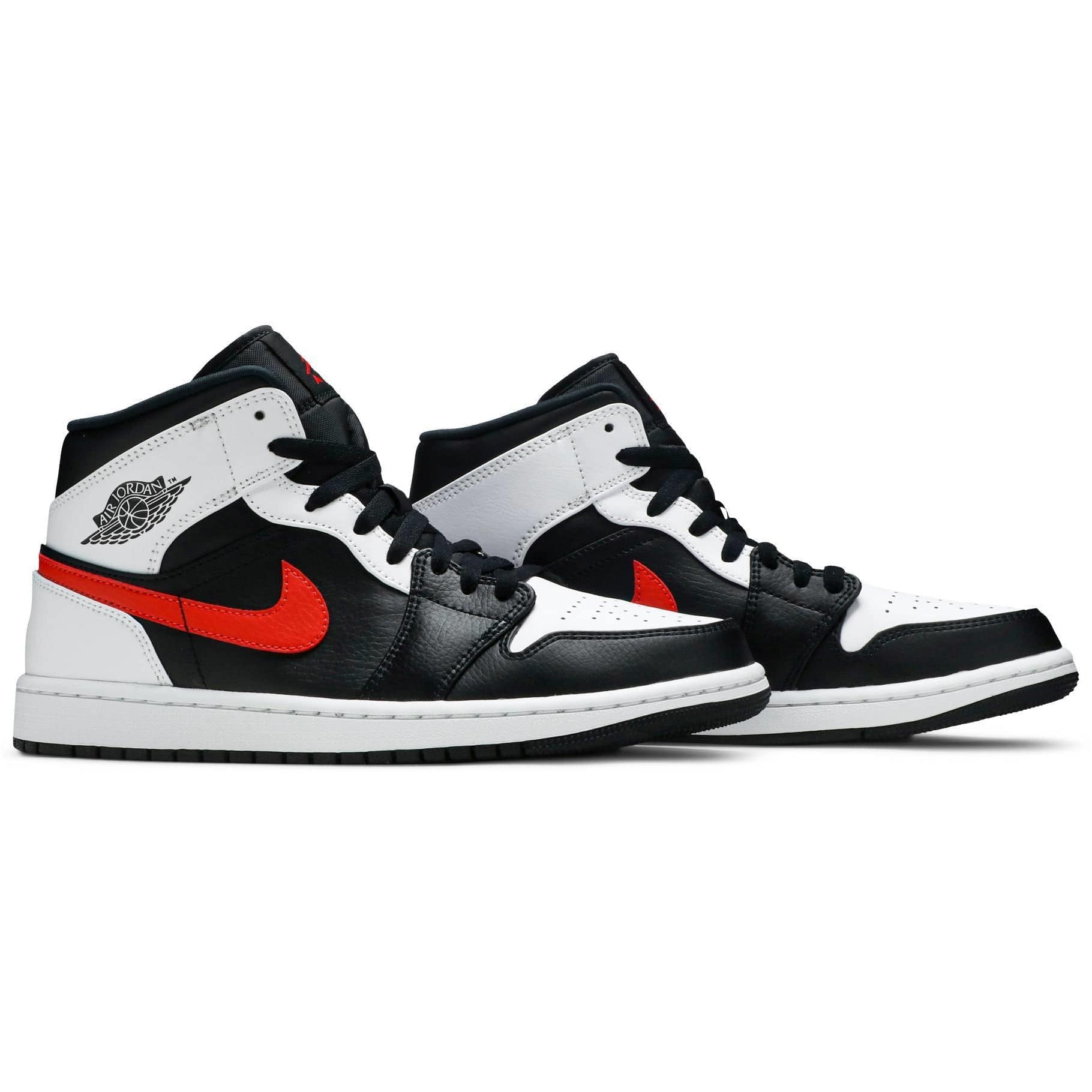 Nike Air Jordan 1 Mid Black Chile Red White GS Women s